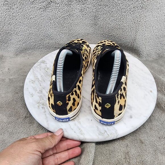 Keds Shoes Womens Size 7 Kate Spade Brown Leopard Print Casual Sneakers *GUC* - Picture 6 of 12